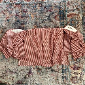 Striped off-the-shoulder top